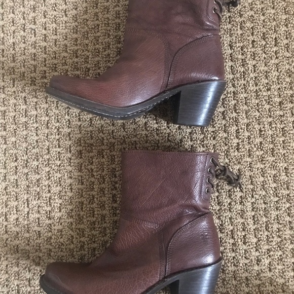 Brown Leather Frye Bootie - Picture 3 of 4
